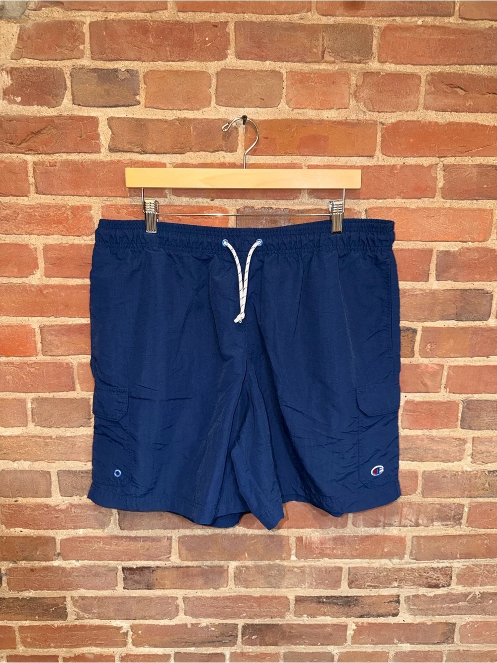 Champion Men's Dark Blue Swim Trunks with Drawstring Summer Swim